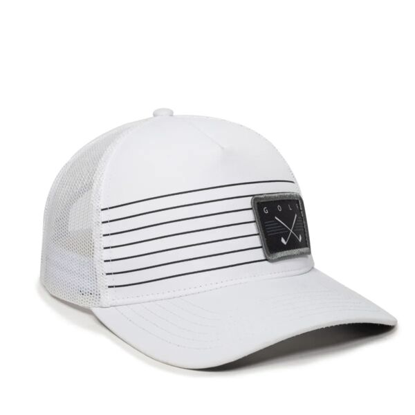 Striped 5-Panel Trucker Cap Thumbnail
